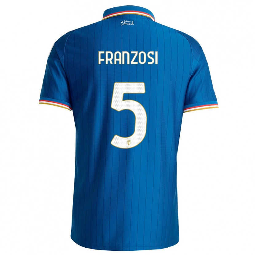 Danxen Hombre Camiseta Edoardo Franzosi #5 Azul Blanco Rojo 1ª Equipación 2026/27 La Camisa México
