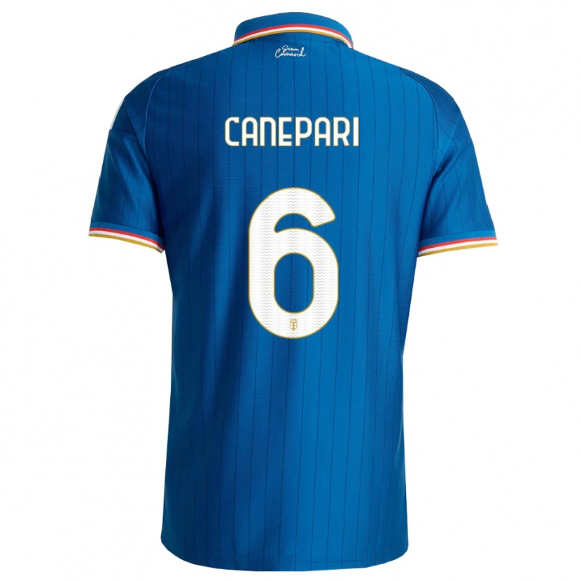 Danxen Hombre Camiseta Lorenzo Canepari #6 Azul Blanco Rojo 1ª Equipación 2026/27 La Camisa México