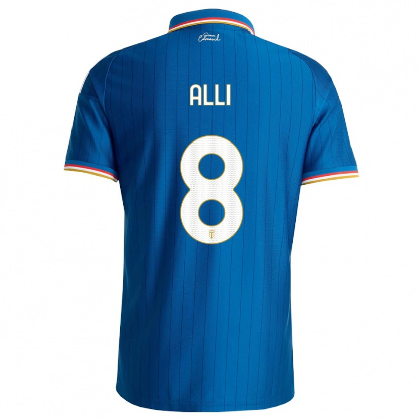 Danxen Hombre Camiseta Dele Alli #8 Azul Blanco Rojo 1ª Equipación 2026/27 La Camisa México