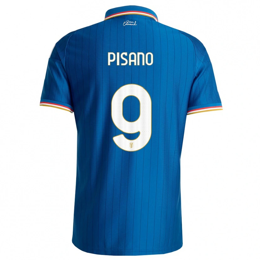 Danxen Hombre Camiseta Manuel Pisano #9 Azul Blanco Rojo 1ª Equipación 2026/27 La Camisa México