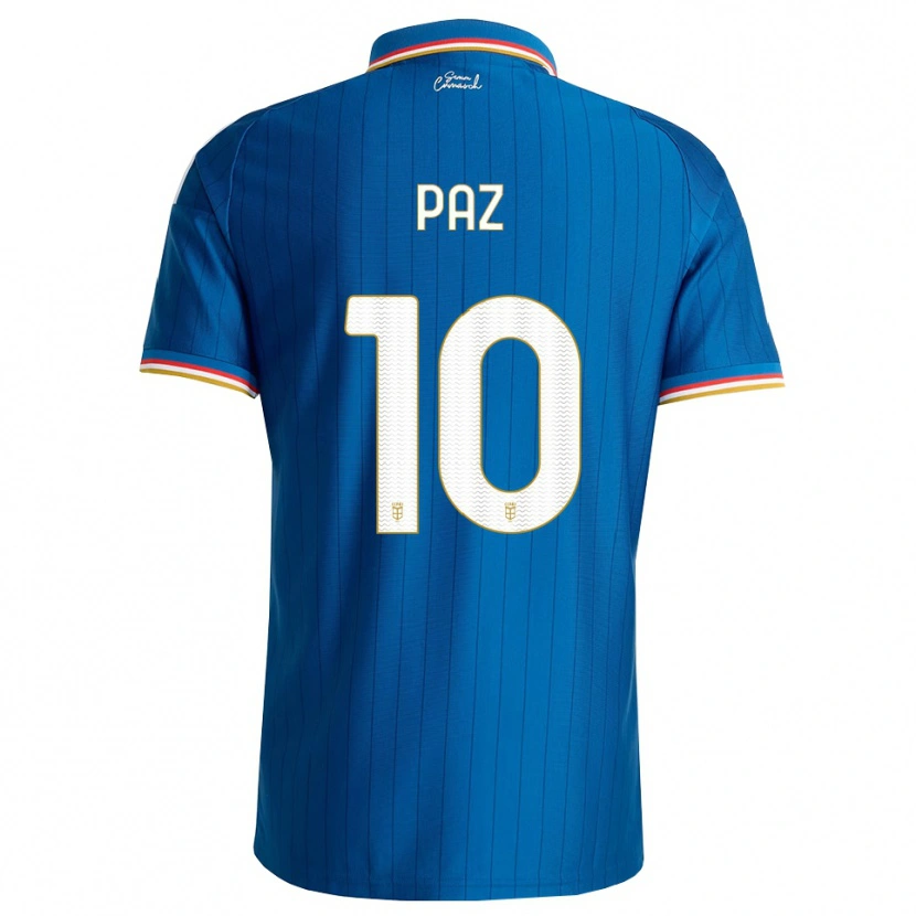 Danxen Hombre Camiseta Nico Paz #10 Azul Blanco Rojo 1ª Equipación 2026/27 La Camisa México