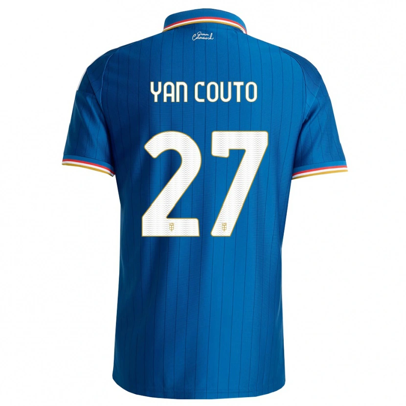 Danxen Hombre Camiseta Yan Couto #27 Azul Blanco Rojo 1ª Equipación 2026/27 La Camisa México