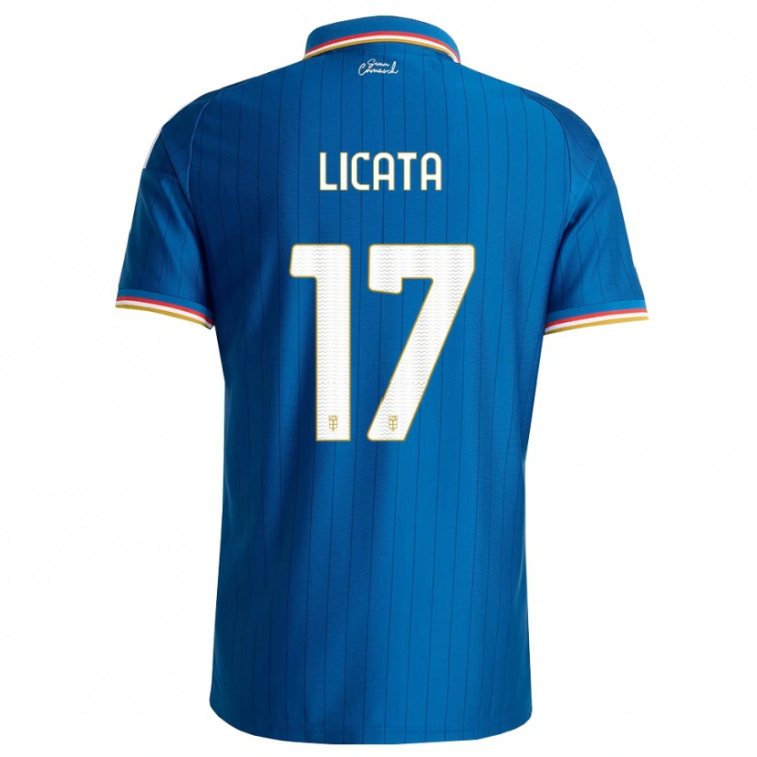 Danxen Hombre Camiseta Alessandro Licata #17 Azul Blanco Rojo 1ª Equipación 2026/27 La Camisa México