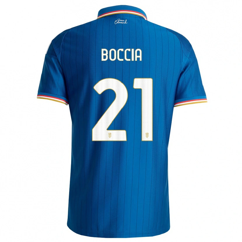 Danxen Hombre Camiseta Thomas Boccia #21 Azul Blanco Rojo 1ª Equipación 2026/27 La Camisa México