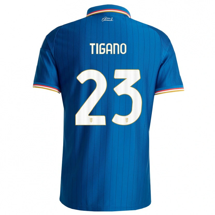 Danxen Hombre Camiseta Achille Tigano #23 Azul Blanco Rojo 1ª Equipación 2026/27 La Camisa México