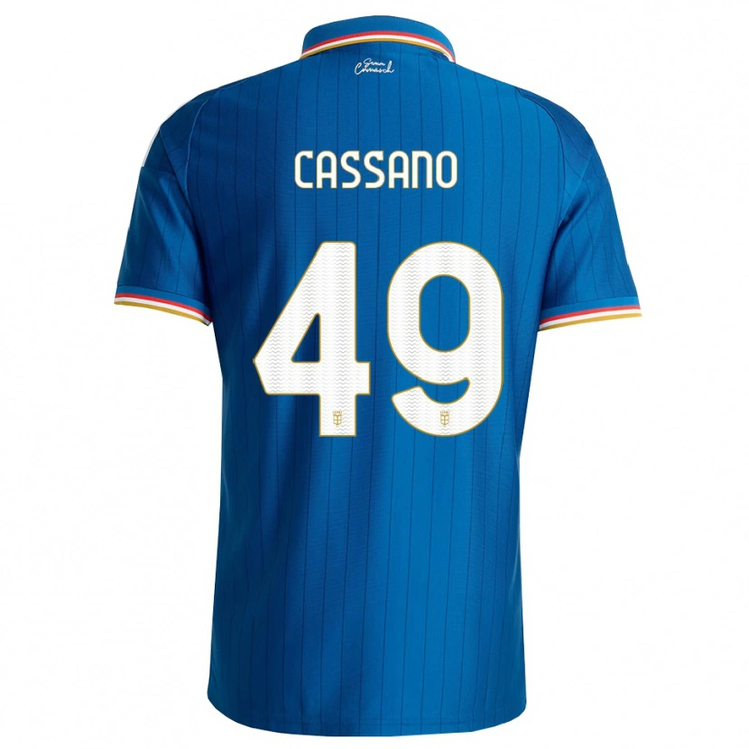 Danxen Hombre Camiseta Riccardo Cassano #49 Azul Blanco Rojo 1ª Equipación 2026/27 La Camisa México
