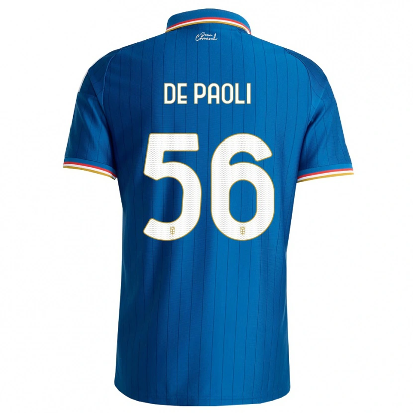 Danxen Hombre Camiseta Cristiano De Paoli #56 Azul Blanco Rojo 1ª Equipación 2026/27 La Camisa México