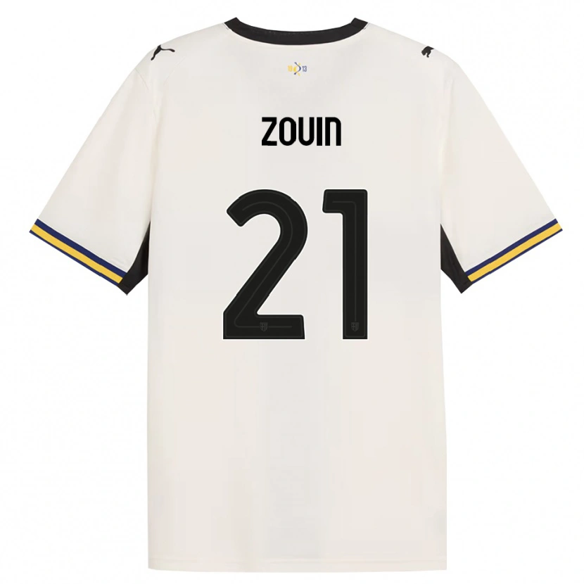Danxen Hombre Camiseta Aymen Zouin #21 Blanco Roto Negro Amarillo 1ª Equipación 2026/27 La Camisa México