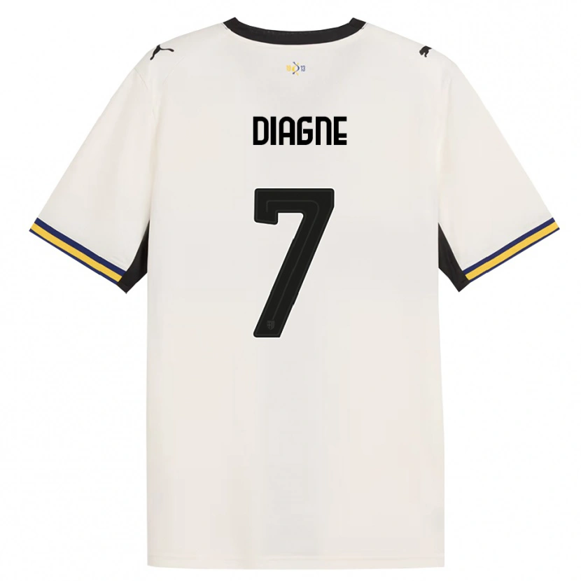 Danxen Hombre Camiseta Fallou Diagne #7 Blanco Roto Negro Amarillo 1ª Equipación 2026/27 La Camisa México