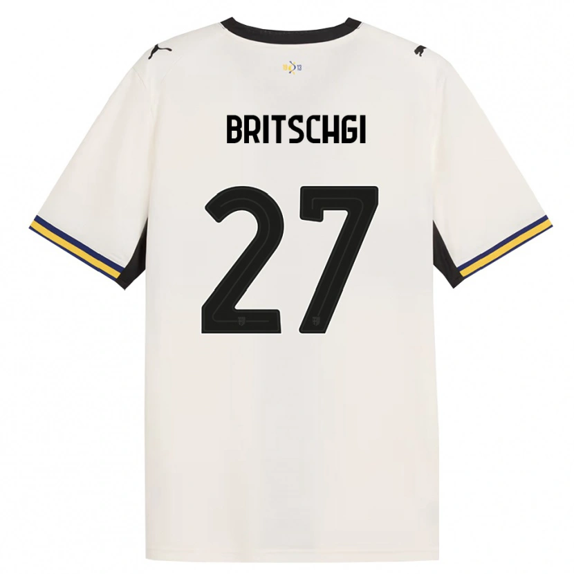 Danxen Hombre Camiseta Sascha Britschgi #27 Blanco Roto Negro Amarillo 1ª Equipación 2026/27 La Camisa México