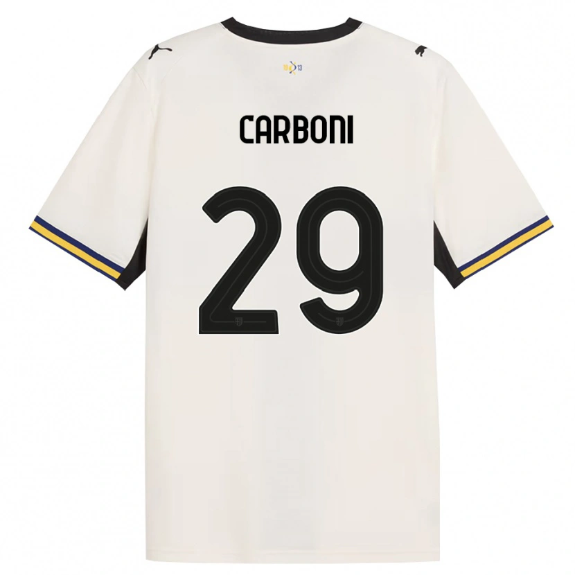 Danxen Hombre Camiseta Franco Carboni #29 Blanco Roto Negro Amarillo 1ª Equipación 2026/27 La Camisa México