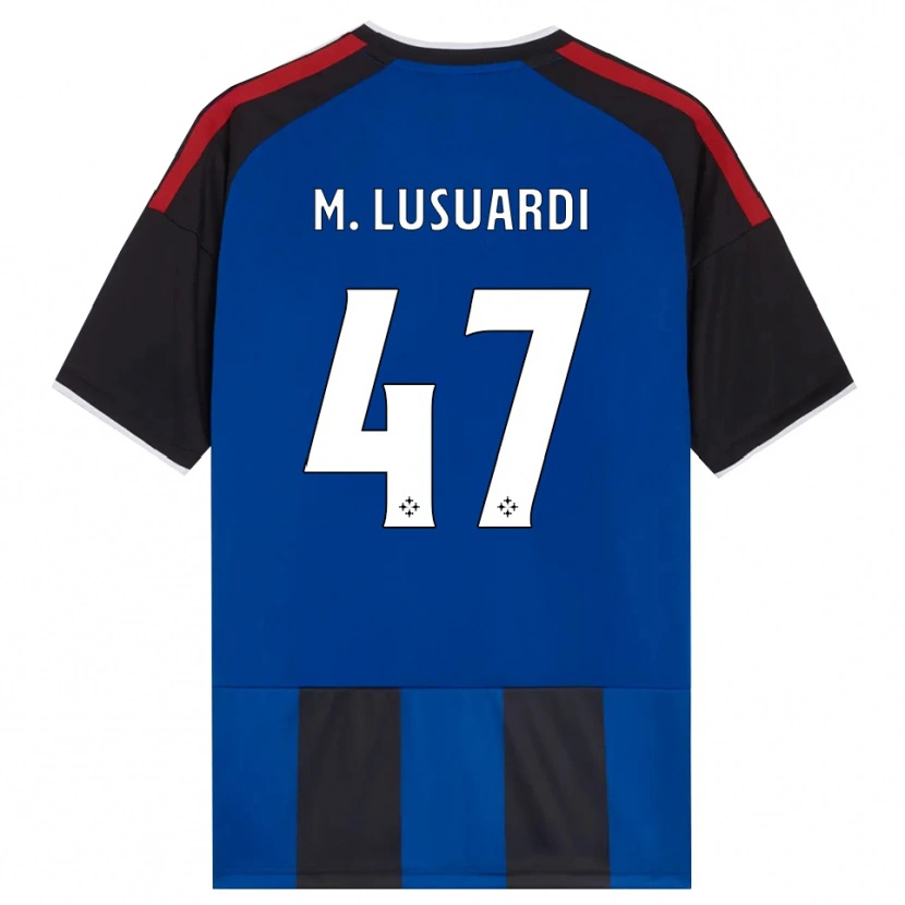 Danxen Hombre Camiseta Mateus Lusuardi #47 Negro Rojo Blanco Azul 1ª Equipación 2026/27 La Camisa México