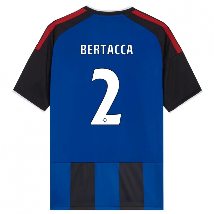 Danxen Hombre Camiseta Samuele Bertacca #2 Negro Rojo Blanco Azul 1ª Equipación 2026/27 La Camisa México