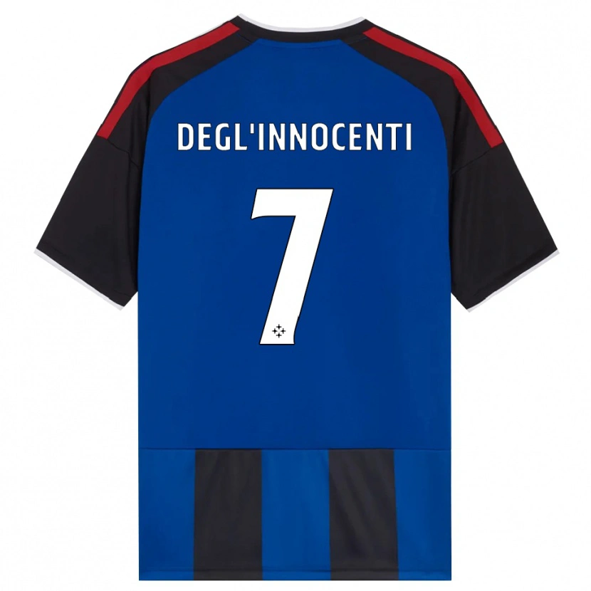 Danxen Hombre Camiseta Tommaso Degl'innocenti #7 Negro Rojo Blanco Azul 1ª Equipación 2026/27 La Camisa México