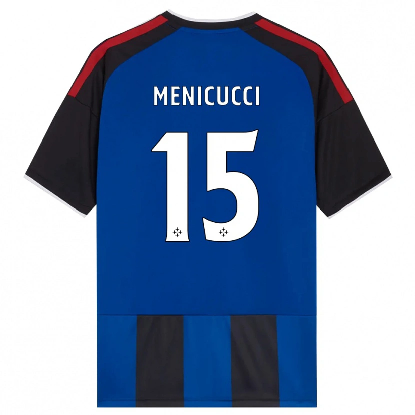 Danxen Hombre Camiseta Edoardo Menicucci #15 Negro Rojo Blanco Azul 1ª Equipación 2026/27 La Camisa México