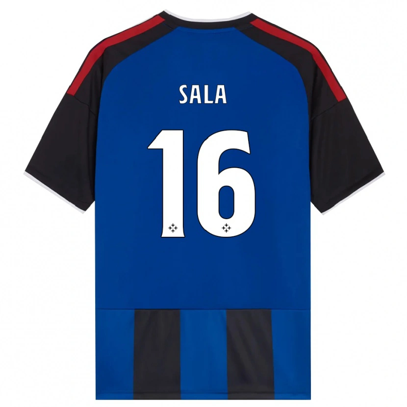 Danxen Hombre Camiseta Mattia Sala #16 Negro Rojo Blanco Azul 1ª Equipación 2026/27 La Camisa México
