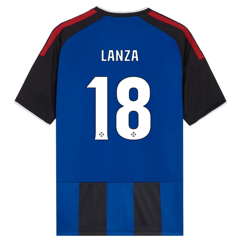 Danxen Hombre Camiseta Manuel Lanza #18 Negro Rojo Blanco Azul 1ª Equipación 2026/27 La Camisa México