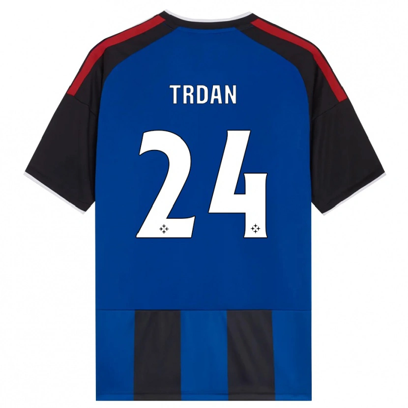 Danxen Hombre Camiseta Miha Trdan #24 Negro Rojo Blanco Azul 1ª Equipación 2026/27 La Camisa México