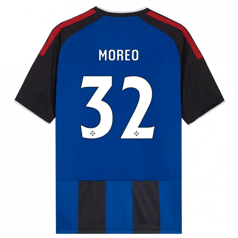 Danxen Hombre Camiseta Stefano Moreo #32 Negro Rojo Blanco Azul 1ª Equipación 2026/27 La Camisa México