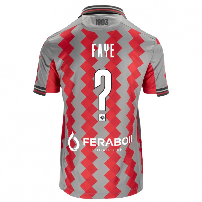 Danxen Hombre Camiseta Nouroudine Faye #0 Gris Rojo Blanco 1ª Equipación 2026/27 La Camisa México