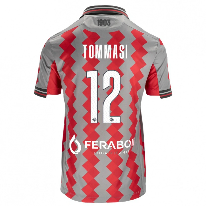 Danxen Hombre Camiseta Francesco Tommasi #12 Gris Rojo Blanco 1ª Equipación 2026/27 La Camisa México