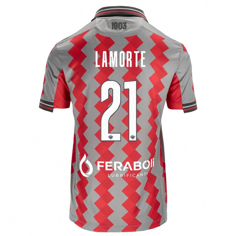 Danxen Hombre Camiseta Alessandro Lamorte #21 Gris Rojo Blanco 1ª Equipación 2026/27 La Camisa México