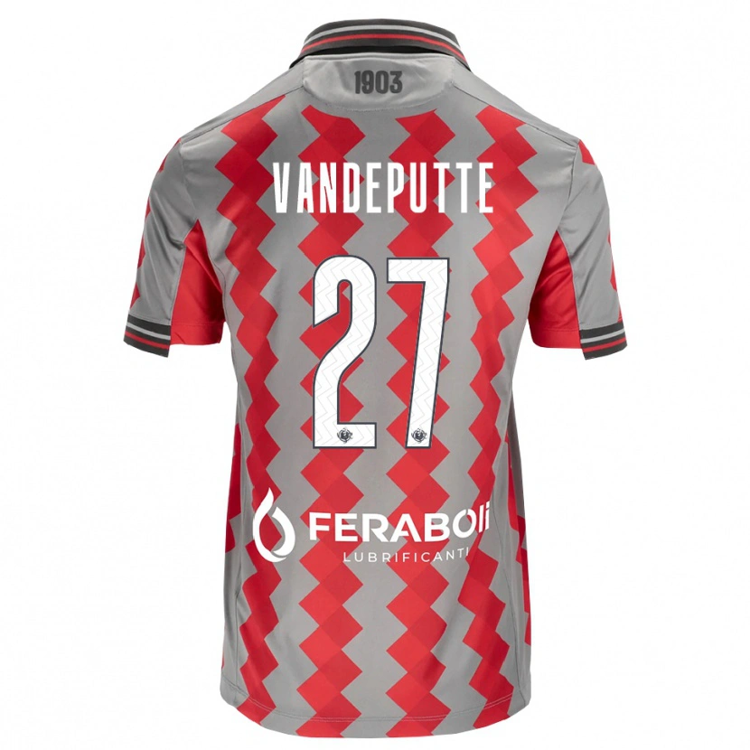 Danxen Hombre Camiseta Jari Vandeputte #27 Gris Rojo Blanco 1ª Equipación 2026/27 La Camisa México