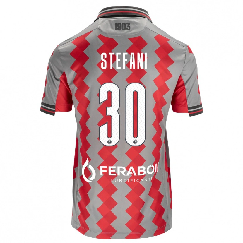 Danxen Hombre Camiseta Christian Stefani #30 Gris Rojo Blanco 1ª Equipación 2026/27 La Camisa México