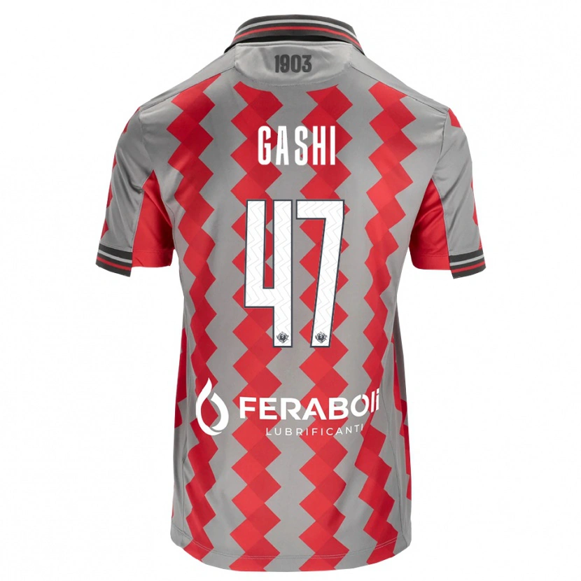 Danxen Hombre Camiseta Eduart Gashi #47 Gris Rojo Blanco 1ª Equipación 2026/27 La Camisa México
