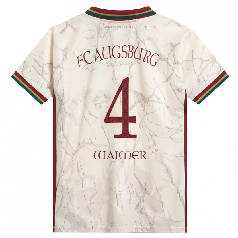 Danxen Hombre Camiseta Johannes Waimer #4 Verde Arroz Blanco Burdeos 1ª Equipación 2026/27 La Camisa México