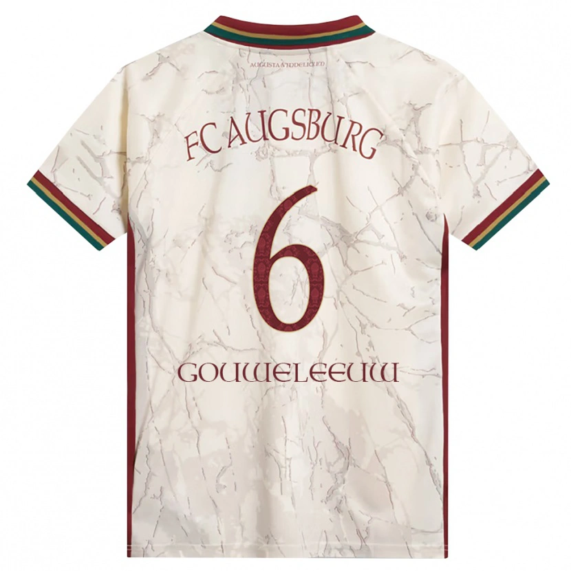 Danxen Hombre Camiseta Jeffrey Gouweleeuw #6 Verde Arroz Blanco Burdeos 1ª Equipación 2026/27 La Camisa México
