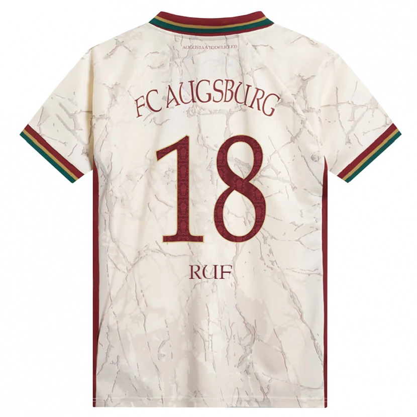 Danxen Hombre Camiseta Jonas Ruf #18 Verde Arroz Blanco Burdeos 1ª Equipación 2026/27 La Camisa México