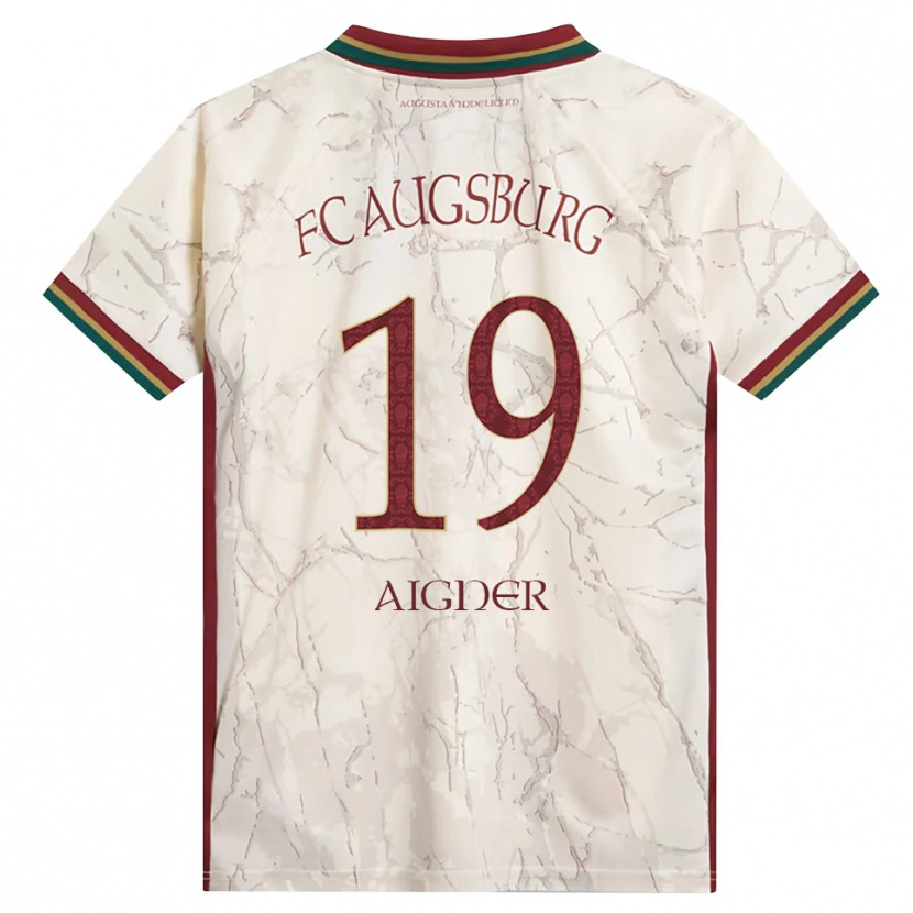 Danxen Hombre Camiseta Lukas Aigner #19 Verde Arroz Blanco Burdeos 1ª Equipación 2026/27 La Camisa México