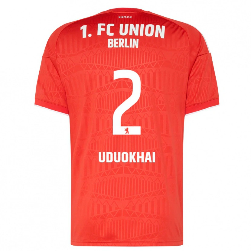 Danxen Hombre Camiseta Felix Uduokhai #2 Rojo Blanco 1ª Equipación 2026/27 La Camisa México