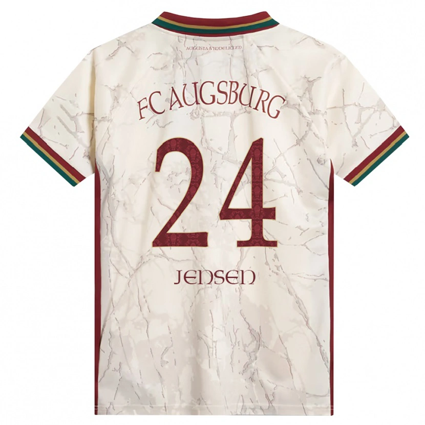 Danxen Hombre Camiseta Fredrik Jensen #24 Verde Arroz Blanco Burdeos 1ª Equipación 2026/27 La Camisa México