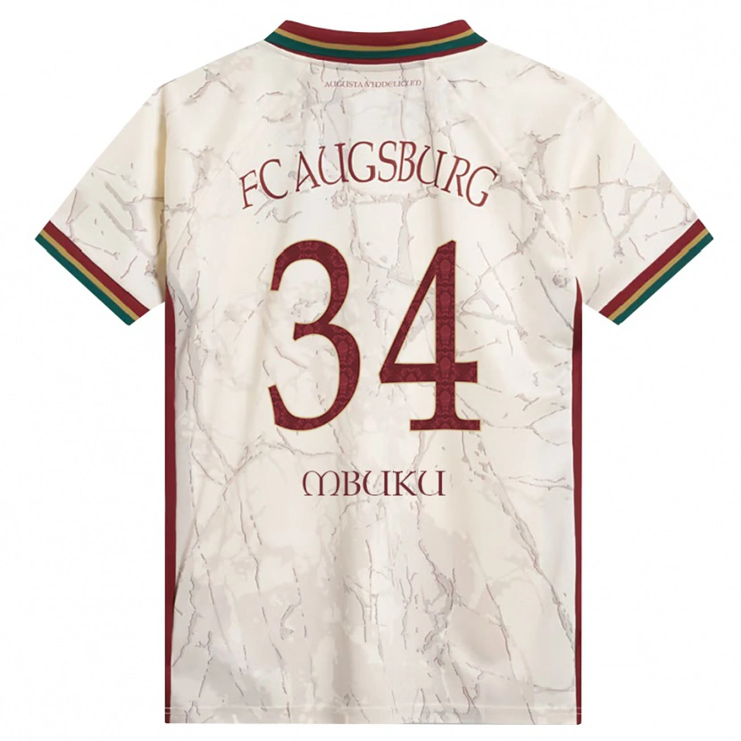Danxen Hombre Camiseta Nathanaël Mbuku #34 Verde Arroz Blanco Burdeos 1ª Equipación 2026/27 La Camisa México