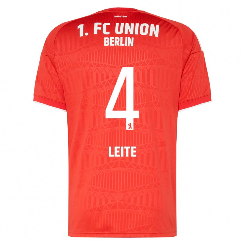 Danxen Hombre Camiseta Diogo Leite #4 Rojo Blanco 1ª Equipación 2026/27 La Camisa México