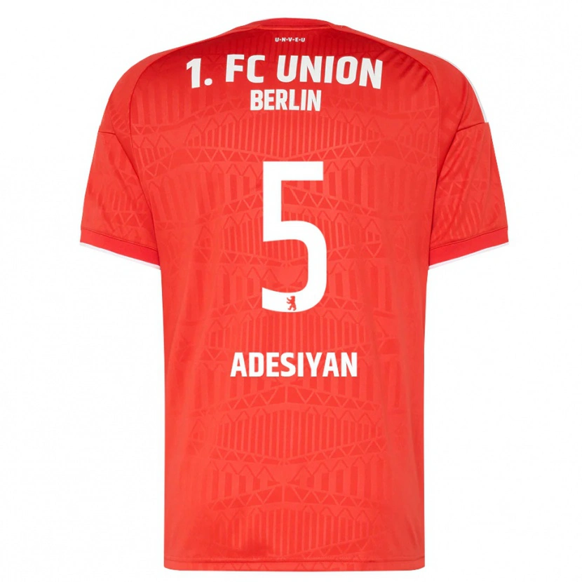 Danxen Hombre Camiseta Olufemi Adesiyan #5 Rojo Blanco 1ª Equipación 2026/27 La Camisa México