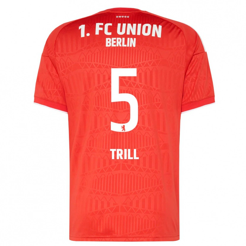 Danxen Hombre Camiseta Santiago Trill #5 Rojo Blanco 1ª Equipación 2026/27 La Camisa México