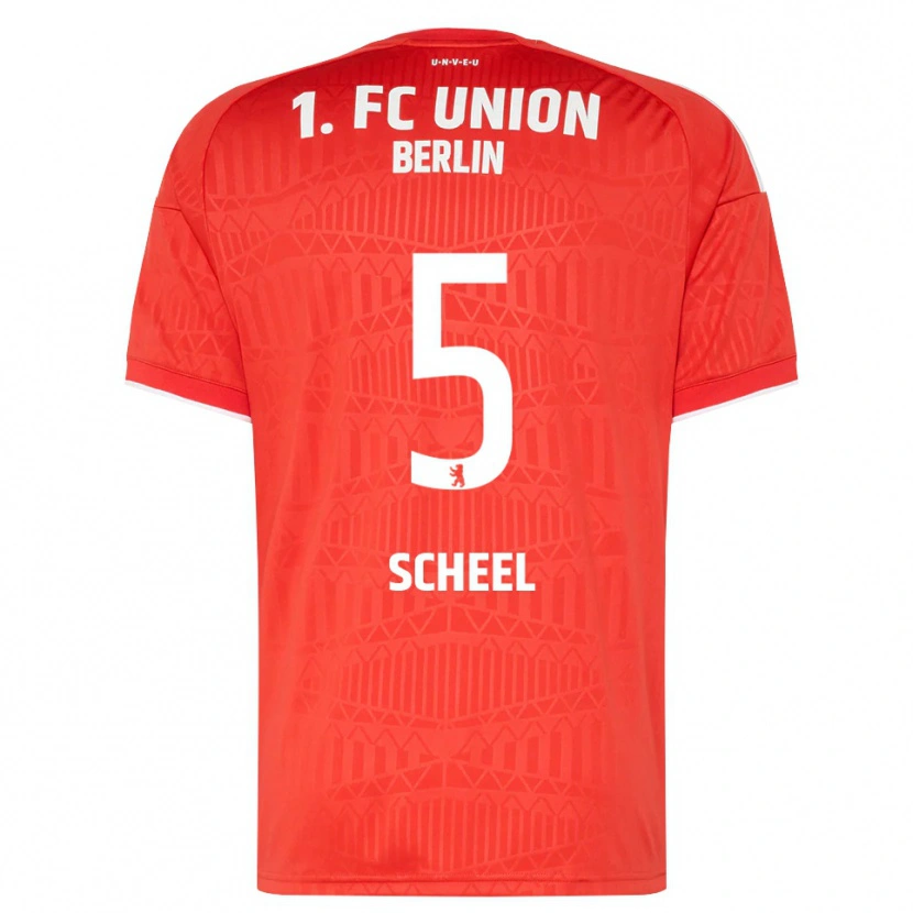 Danxen Hombre Camiseta Luca Scheel #5 Rojo Blanco 1ª Equipación 2026/27 La Camisa México