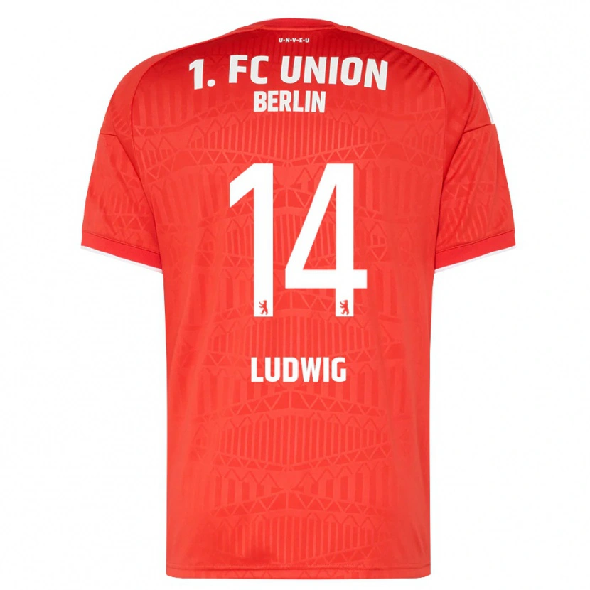 Danxen Hombre Camiseta Brandon Ludwig #14 Rojo Blanco 1ª Equipación 2026/27 La Camisa México