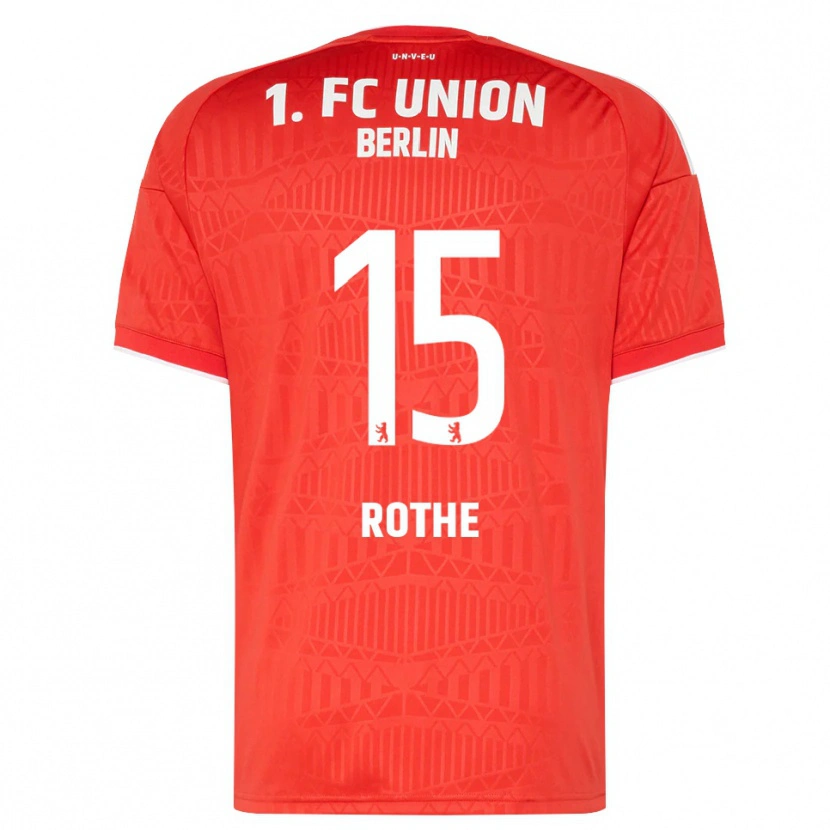 Danxen Hombre Camiseta Tom Rothe #15 Rojo Blanco 1ª Equipación 2026/27 La Camisa México
