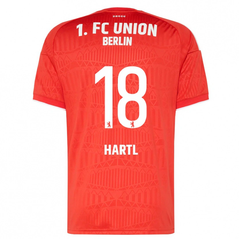 Danxen Hombre Camiseta Fynn Hartl #18 Rojo Blanco 1ª Equipación 2026/27 La Camisa México