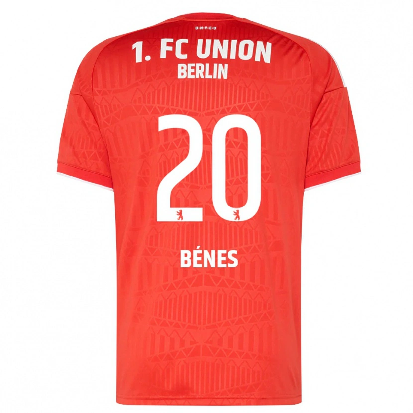Danxen Hombre Camiseta Laszlo Benes #20 Rojo Blanco 1ª Equipación 2026/27 La Camisa México