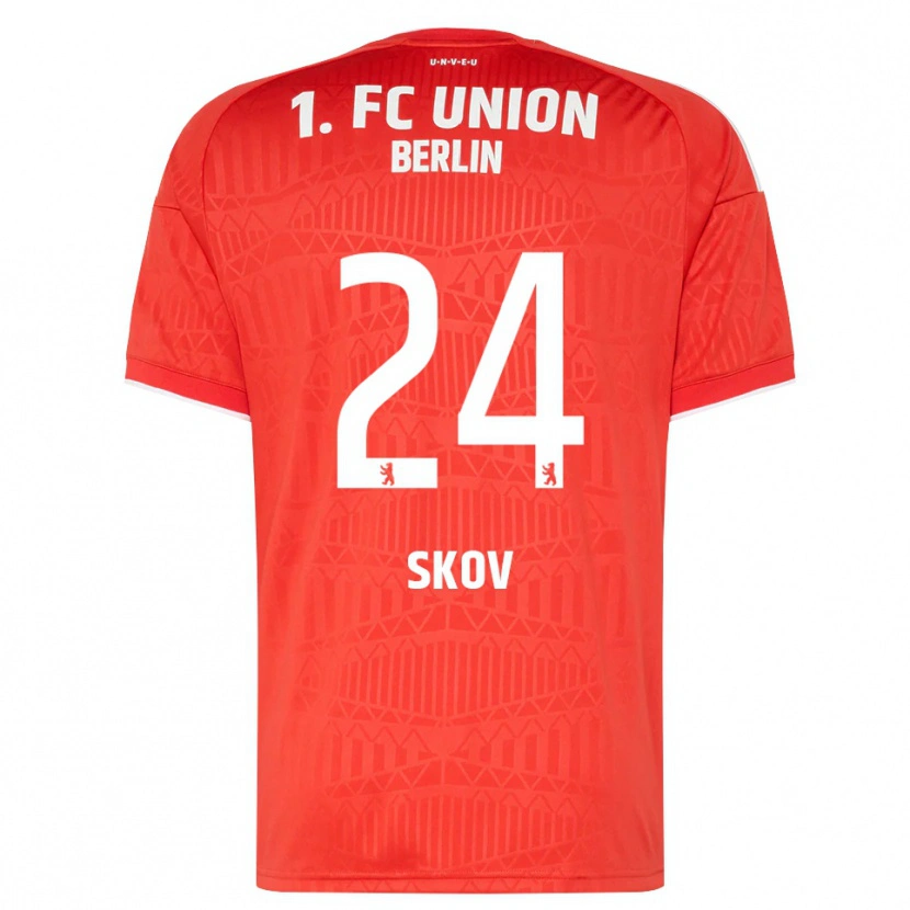 Danxen Hombre Camiseta Robert Skov #24 Rojo Blanco 1ª Equipación 2026/27 La Camisa México