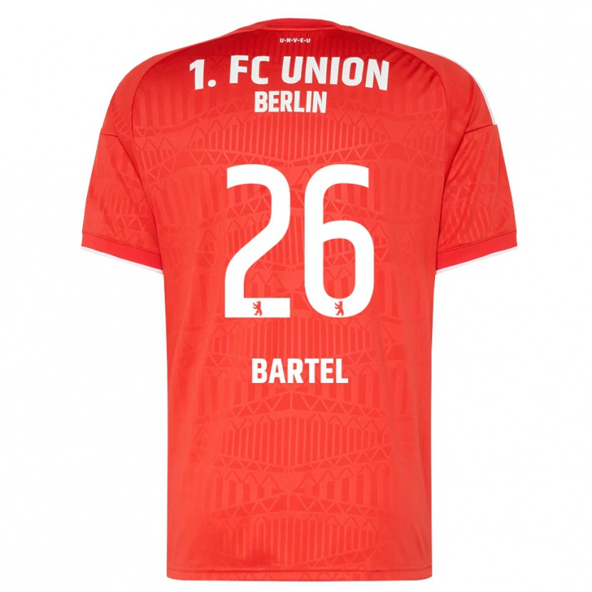 Danxen Hombre Camiseta Oskar Bartel #26 Rojo Blanco 1ª Equipación 2026/27 La Camisa México