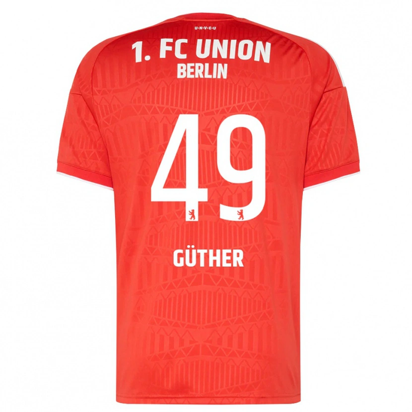 Danxen Hombre Camiseta Linus Güther #49 Rojo Blanco 1ª Equipación 2026/27 La Camisa México