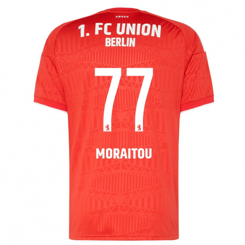Danxen Hombre Camiseta Athanasia Moraitou #77 Rojo Blanco 1ª Equipación 2026/27 La Camisa México
