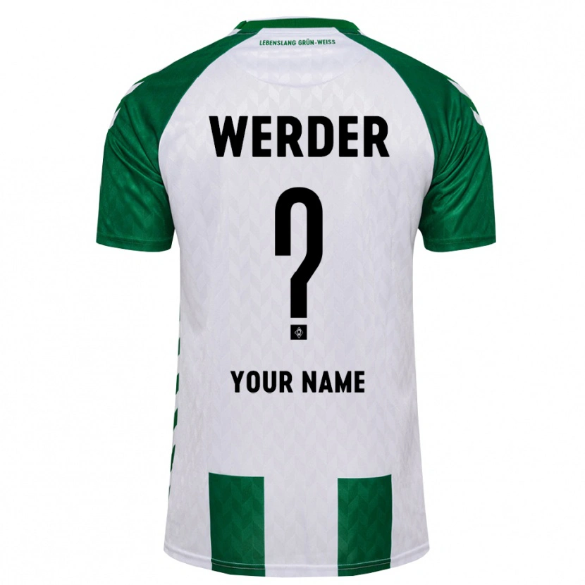 Danxen Hombre Camiseta Su Nombre #0 Verde Blanco 1ª Equipación 2026/27 La Camisa México
