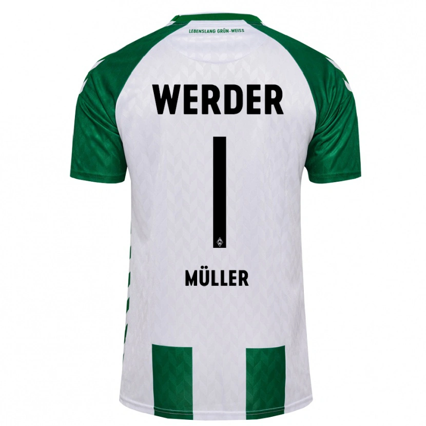 Danxen Hombre Camiseta Vincent Müller #1 Verde Blanco 1ª Equipación 2026/27 La Camisa México